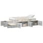 vidaXL Struttura Letto con Contenitore Grigio Cemento 80x200 cm