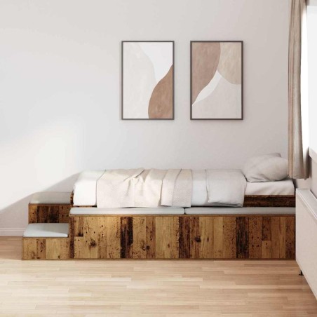 vidaXL Struttura Letto da Riporre in Legno Vecchio 80x200 cm