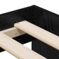 vidaXL Letto contenitore in quercia nera 90x190 cm