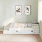 vidaXL Struttura del Letto con Deposito Bianco 75x190 cm vidaXL Struttura del Letto con Deposito Bianco 75x190 cm