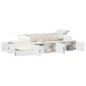 vidaXL Struttura del Letto con Deposito Bianco 75x190 cm vidaXL Struttura del Letto con Deposito Bianco 75x190 cm