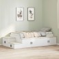vidaXL Struttura del Letto con Deposito Bianco 75x190 cm vidaXL Struttura del Letto con Deposito Bianco 75x190 cm