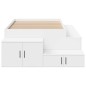 vidaXL Struttura del Letto con Deposito Bianco 75x190 cm vidaXL Struttura del Letto con Deposito Bianco 75x190 cm