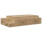 vidaXL Struttura Letto di Stoccaggio in Rovere Artigianale 75x190 cm vidaXL Struttura Letto di Stoccaggio in Rovere Artigianale 75x190 cm