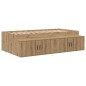 vidaXL Struttura Letto di Stoccaggio in Rovere Artigianale 75x190 cm vidaXL Struttura Letto di Stoccaggio in Rovere Artigianale 75x190 cm