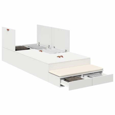 vidaXL Struttura Letto con Contenitore Bianca 80x200 cm