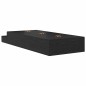 vidaXL Struttura letto con contenitore in quercia nera 80x200 cm