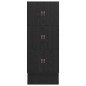 vidaXL Struttura letto con contenitore in quercia nera 80x200 cm