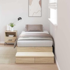 vidaXL Struttura letto con contenitore in rovere Sonoma 80x200 cm