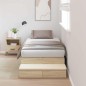 vidaXL Struttura letto con contenitore in rovere Sonoma 80x200 cm
