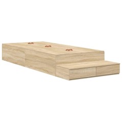 vidaXL Struttura letto con contenitore in rovere Sonoma 80x200 cm
