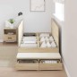 vidaXL Struttura letto con contenitore in rovere Sonoma 80x200 cm