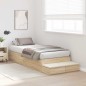 vidaXL Struttura letto con contenitore in rovere Sonoma 80x200 cm