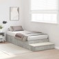 vidaXL Struttura letto con contenitore Grigio cemento 80x200 cm vidaXL Struttura letto con contenitore Grigio cemento 80x200 cm