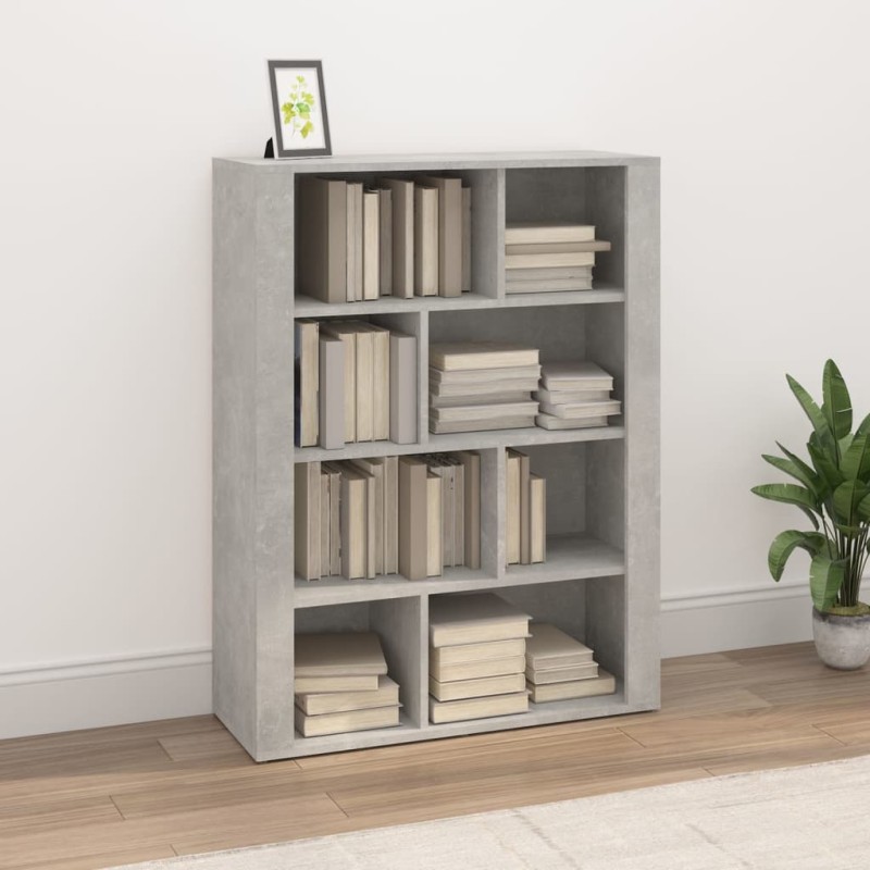 Credenza Grigio Cemento 80x30x106 cm in Legno Multistrato Credenza Grigio Cemento 80x30x106 cm in Legno Multistrato