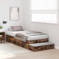 vidaXL Struttura letto contenitore in rovere affumicato 80x200 cm vidaXL Struttura letto contenitore in rovere affumicato 80x200 cm
