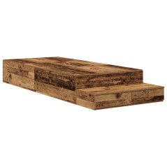 vidaXL Struttura Letto Storage Legno Vecchio 80x200 cm