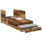 vidaXL Struttura Letto Storage Legno Vecchio 80x200 cm vidaXL Struttura Letto Storage Legno Vecchio 80x200 cm