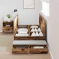 vidaXL Struttura Letto Storage Legno Vecchio 80x200 cm vidaXL Struttura Letto Storage Legno Vecchio 80x200 cm