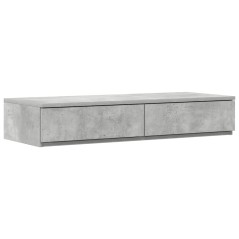 vidaXL Struttura Letto con Contenitore Grigio cemento 90x200 cm