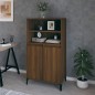 Credenza Rovere Marrone 60x36x110 cm in Legno Multistrato Credenza Rovere Marrone 60x36x110 cm in Legno Multistrato