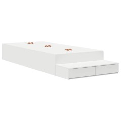 vidaXL Struttura letto contenitore Bianca 100x200 cm