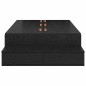 vidaXL Struttura letto con contenitore in Rovere Nero 100x200 cm
