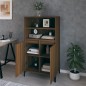 Credenza Rovere Marrone 60x36x110 cm in Legno Multistrato Credenza Rovere Marrone 60x36x110 cm in Legno Multistrato