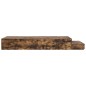 vidaXL Struttura letto contenitore Quercia affumicata 100x200 cm