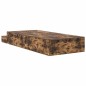 vidaXL Struttura letto contenitore Quercia affumicata 100x200 cm