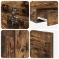 vidaXL Struttura letto contenitore Quercia affumicata 100x200 cm