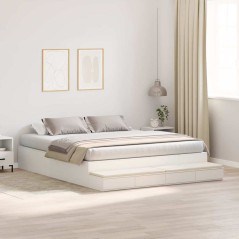 vidaXL Struttura Letto con Contenitore Bianca 200x200 cm