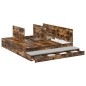 vidaXL Letto Rovere Affumicato 200x200 cm