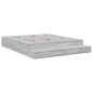 vidaXL Struttura Letto Grigio Sonoma 200x200 cm vidaXL Struttura Letto Grigio Sonoma 200x200 cm
