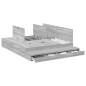 vidaXL Struttura Letto Grigio Sonoma 200x200 cm vidaXL Struttura Letto Grigio Sonoma 200x200 cm