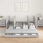 vidaXL Struttura Letto Grigio Sonoma 200x200 cm vidaXL Struttura Letto Grigio Sonoma 200x200 cm