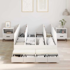 vidaXL Struttura Letto contenitore Bianco 120x200 cm