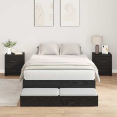 vidaXL Struttura letto Rovere Nero 120x200 cm
