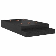 vidaXL Struttura letto Rovere Nero 120x200 cm