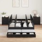 vidaXL Struttura letto Rovere Nero 120x200 cm vidaXL Struttura letto Rovere Nero 120x200 cm
