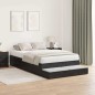 vidaXL Struttura letto Rovere Nero 120x200 cm vidaXL Struttura letto Rovere Nero 120x200 cm