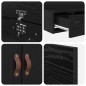 vidaXL Struttura letto Rovere Nero 120x200 cm vidaXL Struttura letto Rovere Nero 120x200 cm