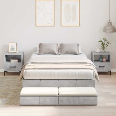 vidaXL Struttura Letto Grigio cemento 120x200 cm