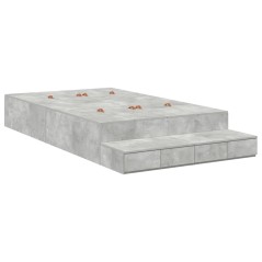 vidaXL Struttura Letto Grigio cemento 120x200 cm