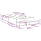 vidaXL Struttura Letto Grigio cemento 120x200 cm vidaXL Struttura Letto Grigio cemento 120x200 cm