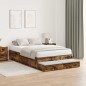 vidaXL Struttura letto rovere affumicato 120x200 cm vidaXL Struttura letto rovere affumicato 120x200 cm