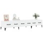 Mobile Porta TV Bianco Lucido 150x34,5x30 cm Legno Multistrato Mobile Porta TV Bianco Lucido 150x34,5x30 cm Legno Multistrato
