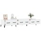 Mobile Porta TV Bianco Lucido 150x34,5x30 cm Legno Multistrato Mobile Porta TV Bianco Lucido 150x34,5x30 cm Legno Multistrato