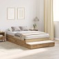 vidaXL Struttura Letto con Contenitore Rovere Artigianale 120x200 cm vidaXL Struttura Letto con Contenitore Rovere Artigianale 120x200 cm