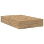 vidaXL Struttura Letto con Contenitore Rovere Artigianale 120x200 cm vidaXL Struttura Letto con Contenitore Rovere Artigianale 120x200 cm